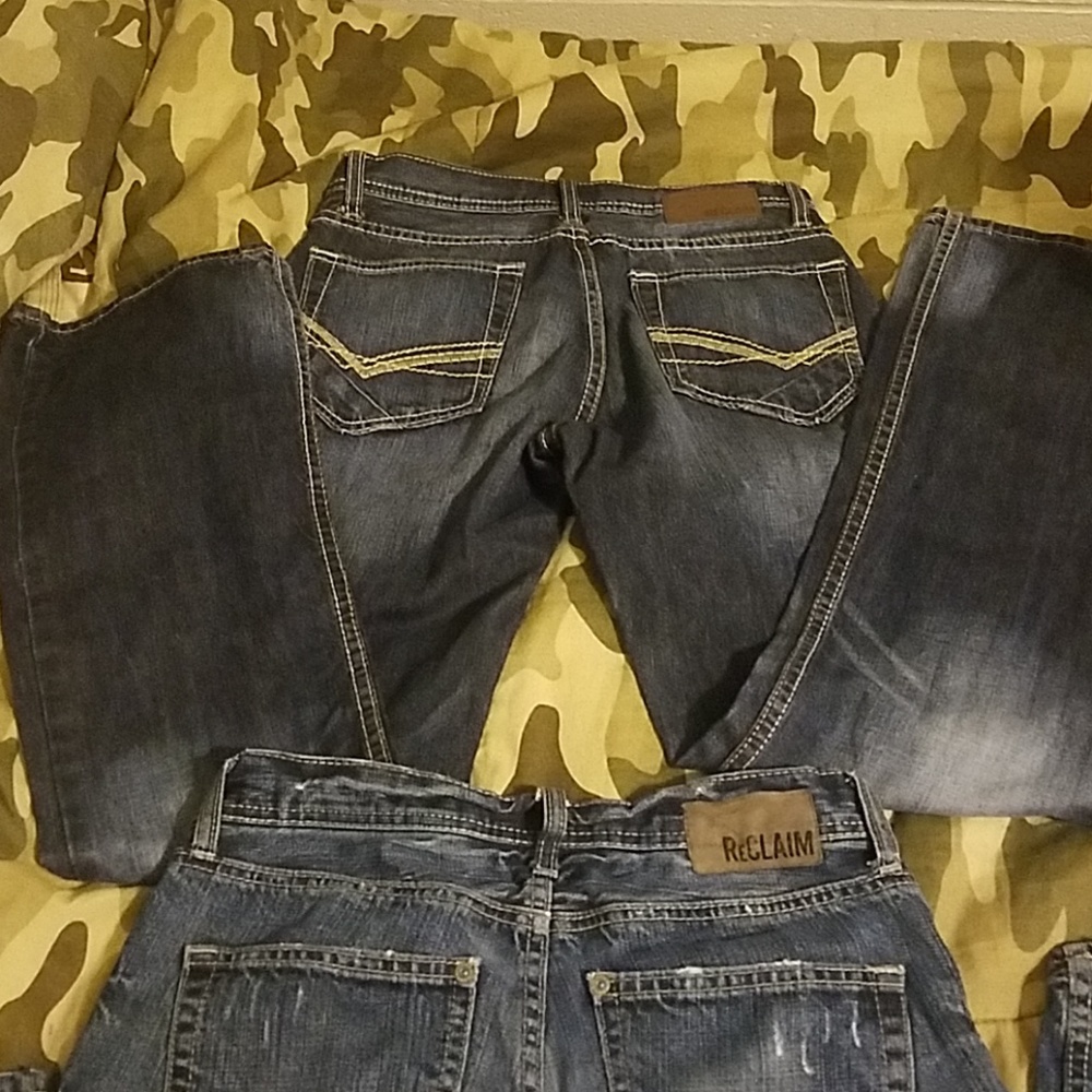 Reclaim jeans....2 pair. Buckle